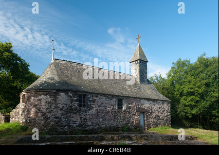 France, Morbihan, Campeneac, forêt de Brocéliande, chapelle St jean Banque D'Images