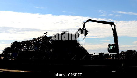 La ferraille EMR breakers yard à Shoreham Harbour Site industriel Sussex UK Banque D'Images