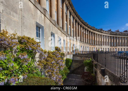 Le Royal Crescent Bath du Royal Victoria Park. Banque D'Images