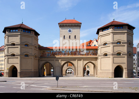 Porte Isartor, Munich, Bavaria, Germany, Europe Banque D'Images