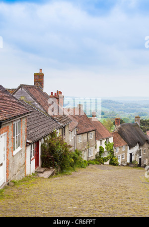 Gold Hill, Shaftesbury, Dorset. Banque D'Images