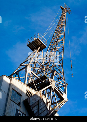 Grue à quai dans le port du centre-ville de Bristol England UK Banque D'Images