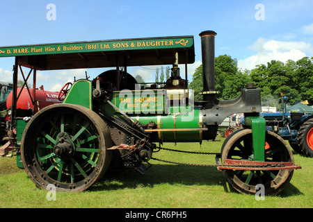 Moteur de traction à vapeur rouleau de transport routier Locomotive Vintage Classic Rally Banque D'Images