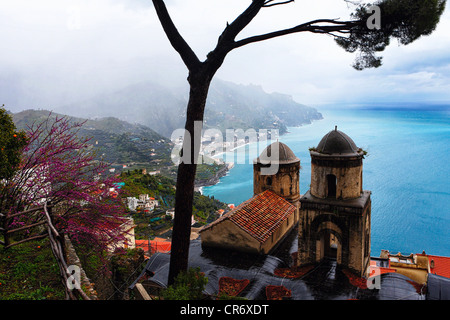 Portrait de la Villa de la Côte d'Amalfi, Ravello, Rufulo Campania, Italie Banque D'Images