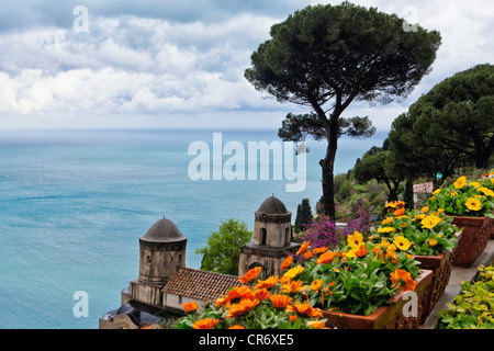 Portrait de la Villa Rufulo, Ravello, Campanie, Italie Banque D'Images