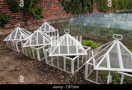 Le verre et le fer des cadres dans le jardin Jardin clos de Jacobean stately home Banque D'Images