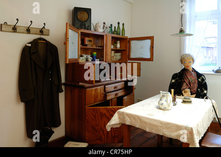 Réplique d'une RDA vacances de 1967, situé à proximité de la frontière, à Ratzeburg, Grenzhus Neubauernweg 1, musée, Schönberg dans Banque D'Images