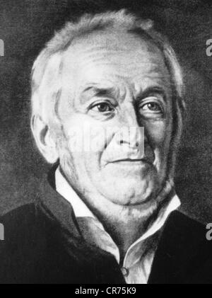 Ernst Moritz Arndt,, 26.12.1769 - 29.1.1860, l'auteur allemand / écrivain, poète, portrait, d'après une peinture par Julius Amatus Roeting (1859), l'artiste n'a pas d'auteur pour être effacé Banque D'Images