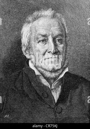 Ernst Moritz Arndt,, 26.12.1769 - 29.1.1860, l'auteur allemand / écrivain, poète, portrait, gravure sur bois d'après une peinture par Julius Amatus Roeting (1859), publié en 1912, l'artiste n'a pas d'auteur pour être effacé Banque D'Images