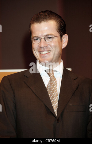 Guttenberg, Karl-Theodor Freiherr von und zu, * 5.12.1971, politicien allemand (CSU), ministre fédéral de l'économie et de la technologie, portrait, Hambourg, 21.8.2009, Banque D'Images