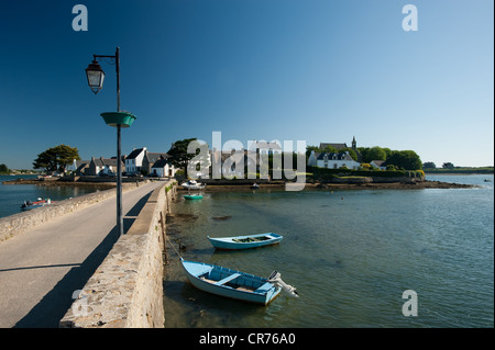 France, Morbihan, Belz, Etel River, Ile de Saint Cado (Saint Cado's Island) Banque D'Images