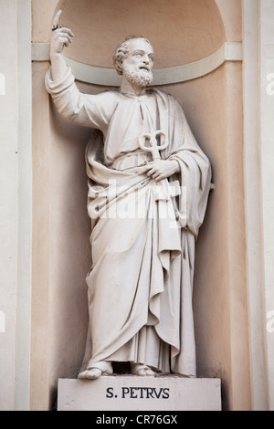 Saint Pierre (Simon bar Jona), + vers 64 ans, apôtre, statue, pleine longueur, Pietra Ligure, Italie, Banque D'Images