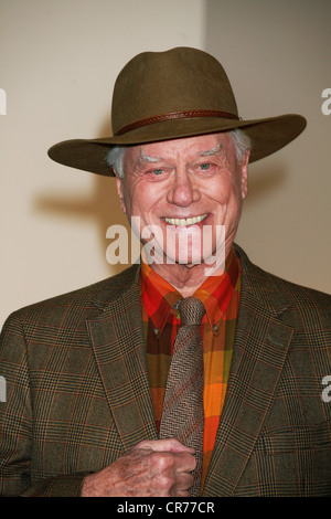 Hagman, Larry 21.9.1931 - 23.11.2012, acteur américain, portrait, invité dans l'émission de télévision allemande 'Markus Lanz', Hambourg, Allemagne, 2.3.2010, Banque D'Images