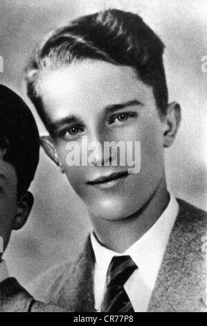 Baudouin I, 7.9.1930 - 31.7.1993, roi des Belges 17.7.1951 - 31.7.1993, portrait, 15.4.1950, Banque D'Images