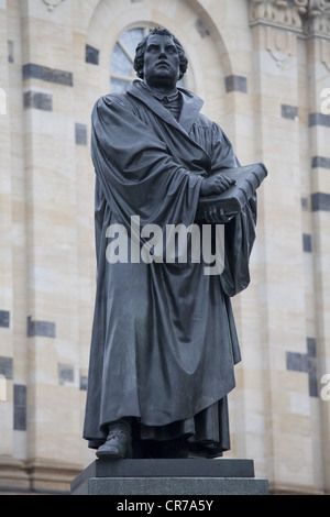 Luther, Martin, 10.11.1483 - 18.2.1546, réformateur allemand, pleine longueur, statue, Dresde, Banque D'Images