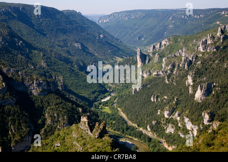 En France, en Lozère, gorges du Tarn, vue du point sublime Banque D'Images