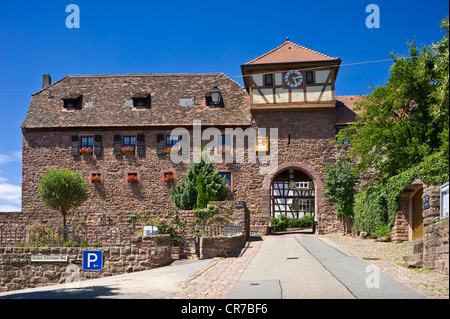 Stadttor gate tower, Dilsberg, district de Neckargemuend, Naturpark Neckar-Odenwald nature park, Odenwald, Bade-Wurtemberg Banque D'Images