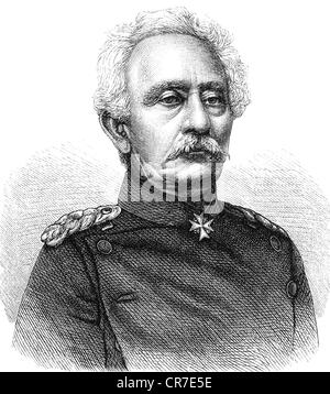 Steinmetz, Karl Friedrich von, 27.12.1796 - 2.8.1877, général prussien, commandant général de la 1ère Armée allemande 1870, portrait, gravure en bois par Adolf Neumann, 1870, Banque D'Images