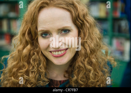 Kate Williams, auteur anglais, historien et animateur de télévision sur la photo à l'Telegraph Hay Festival 2012, Hay-on-Wye, Powys, Wales, UK Banque D'Images