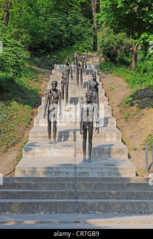 Mémorial aux victimes du communisme, Prague, la Bohême, République Tchèque, Europe Banque D'Images