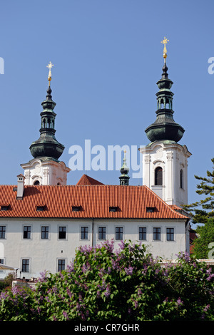 Le monastère de Strahov, Hrad&# 269;tout, Site du patrimoine mondial de l'UNESCO, Prague, la Bohême, République Tchèque, République Tchèque, Europe Banque D'Images