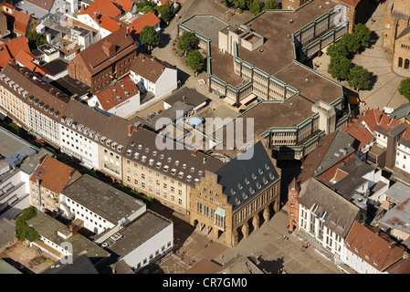 Vue aérienne, de ville et de l'administration de la ville de Minden, Minden-Luebbecke, Nordrhein-Westfalen, Germany, Europe Banque D'Images