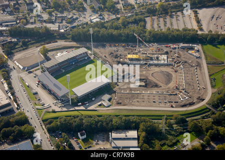 Vue aérienne, Georg-Melches-Stadion, stade, site de construction, nouveau développement, Essen, Ruhr, Rhénanie du Nord-Westphalie Banque D'Images