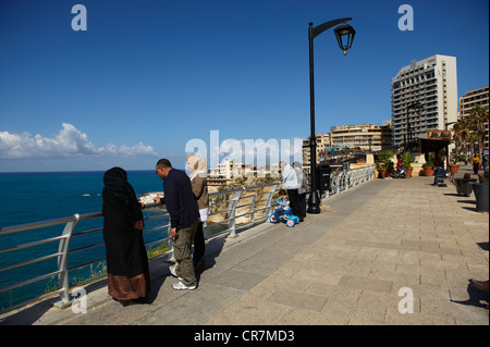 Liban, Beyrouth, Beyrouth la Corniche Banque D'Images