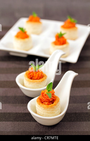 Majorque vol-au-vents. Recette disponible Banque D'Images