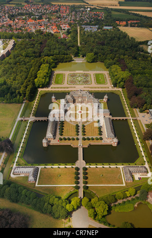 Vue aérienne, Ciron château, un château avec un parc baroque, Münster, Rhénanie du Nord-Westphalie Banque D'Images