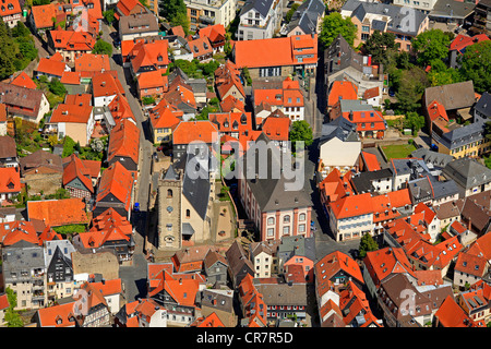 Vue aérienne, vieille ville, Kronberg im Taunus, Hesse, Germany, Europe Banque D'Images