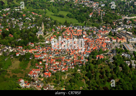 Vue aérienne, vieille ville, Kronberg im Taunus, Hesse, Germany, Europe Banque D'Images