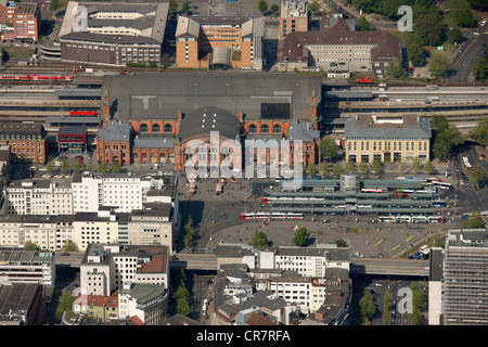 Vue aérienne, la gare centrale, l'Allemagne, de l'Europe, Banque D'Images