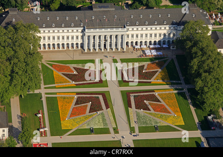 Vue aérienne, l'horticulture Bundesgartenschau BuGa 2011, show, palais électoral, Koblenz, Rhénanie-Palatinat, Allemagne, Europe Banque D'Images