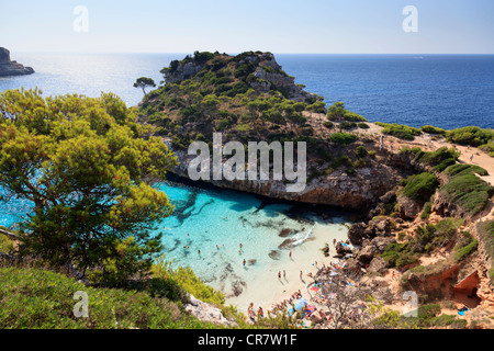 L'Espagne, Îles Baléares, Mallorca, Calo d'es Moro Beach Banque D'Images