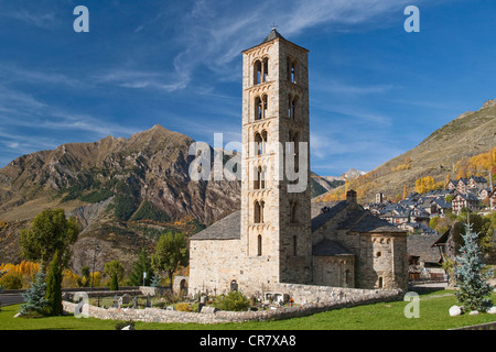 L'Espagne, la Catalogne, la vallée de Boi, église Sant Climent de Taüll Banque D'Images