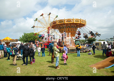 Cornwall, England, UK - Royal Cornwall Show, le parc d'attractions. Banque D'Images