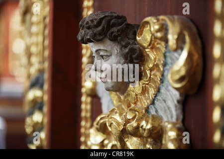 Ange dans l'église abbatiale, le château Schloss Corvey, ancienne abbaye, Hoexter, Suède, la région Rhénanie du Nord-Westphalie Banque D'Images