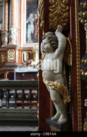 Ange dans l'église abbatiale, le château Schloss Corvey, ancienne abbaye, Hoexter, Suède, la région Rhénanie du Nord-Westphalie Banque D'Images