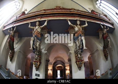 Ange dans l'église abbatiale, le château Schloss Corvey, ancienne abbaye, Hoexter, Suède, la région Rhénanie du Nord-Westphalie Banque D'Images