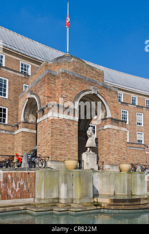 La Chambre du Conseil, le siège du gouvernement local, College Green, Bristol, Gloucestershire, Angleterre, Royaume-Uni, Europe Banque D'Images