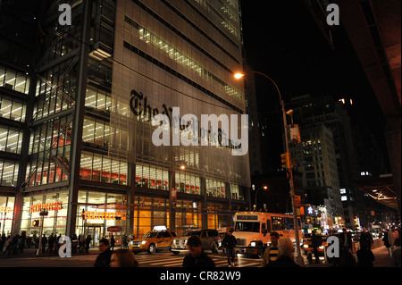 New York Times Building, Manhattan, New York City, New York, États-Unis d'Amérique, États Unis, Amérique du Nord Banque D'Images