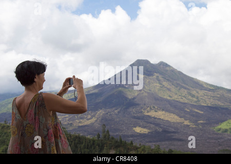 De tourisme Mont Gunung Batur Volcano de Kintamani - Bali - Indonésie Banque D'Images