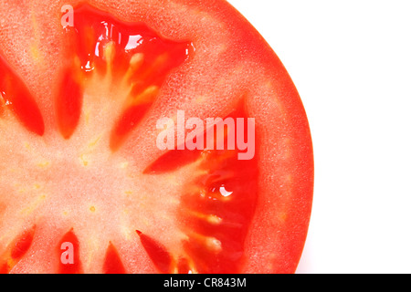 Tomate sur fond blanc Banque D'Images