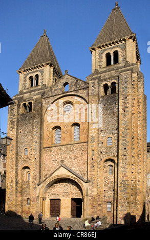 La France, l'Aveyron, Conques, étiqueté Les Plus Beaux Villages de France, sur le Chemin de Saint Jacques, UNESCO World Heritage Banque D'Images