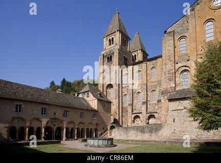 La France, l'Aveyron, Conques, étiqueté Les Plus Beaux Villages de France, sur le Chemin de Saint Jacques, UNESCO World Heritage Banque D'Images