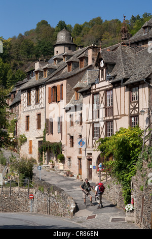 La France, l'Aveyron, Conques, étiqueté Les Plus Beaux Villages de France, sur le Chemin de Saint Jacques, UNESCO World Heritage Banque D'Images