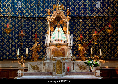 La France, la Haute Loire, Le Puy en Velay, Patrimoine Mondial de l'UNESCO, la ville est une halte le long de la route des pèlerins de Saint Jacques de Banque D'Images