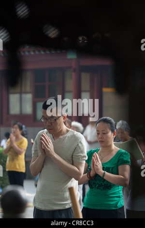 Temple bouddhiste, Temple, dans Guang-Ji Dongcheng District, Beijing, Chine Banque D'Images
