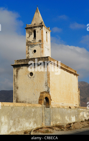 Espagne, Andalousie, province d'Almeria, le Parc Naturel Cabo de Gata-Níjar, Iglesia de las Salinas, La Almadraba y las salinas Banque D'Images